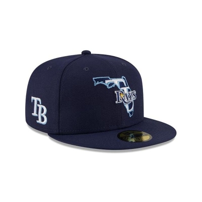 Tampa Bay Rays Gorra | New Era MLB Local 59fifty Fitted Cap Mexico - Azules